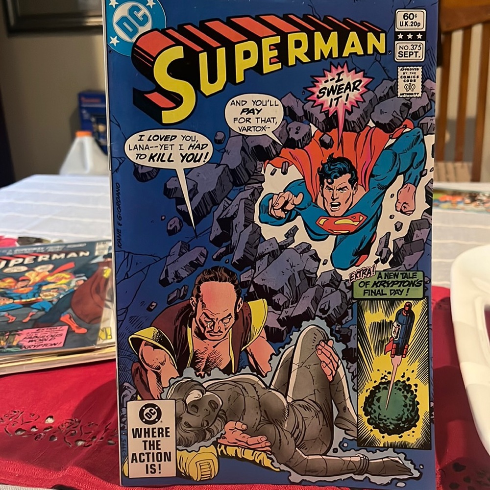 Superman #375 Volume #44 DC Comic Book September 1982 Vintage